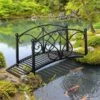 Outsunny Classic Garden Bridge With Safety Railings 102L X 48W X 49Hcm - Black - 844-452BK