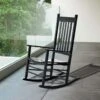 Outsunny Garden Rocking Chair - Black - 84A-041BK