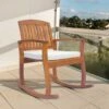 Outsunny Garden Rocking Chair - Wooden - White - 84A-047