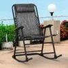Outsunny Folding Garden Rocking Chair - Grey - 84A-099GY