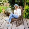 Outsunny Wooden Garden Rocking Chair - Brown - 84A-126