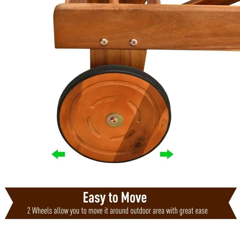 Outsunny Wooden Reclining Sun Lounger - White - 84B-325 - Image 6