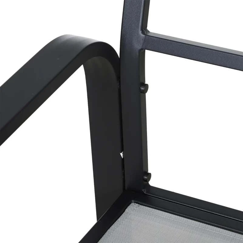 Outsunny 4-Seater Metal Garden Furniture Set - Black - 84B-379V70BK - Image 7