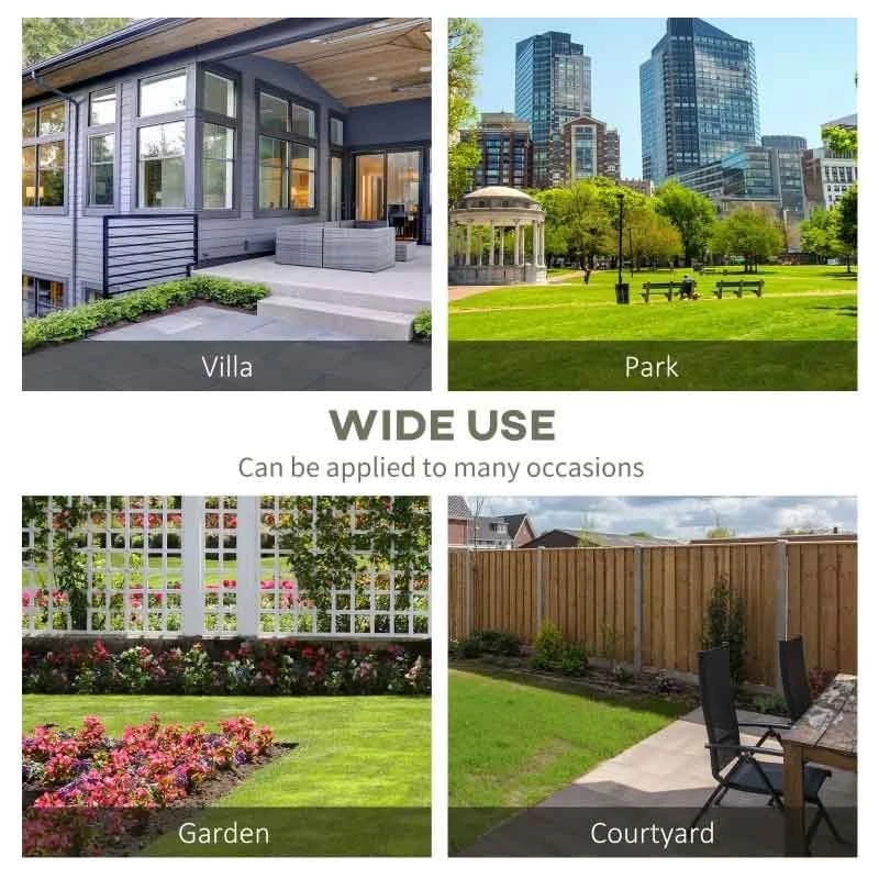 Outsunny 2 Seater Metal Garden Bench - Black - 84B-478 - Image 6