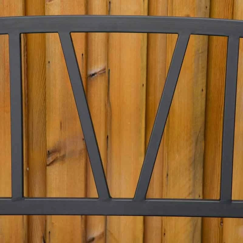 Outsunny 2 Seater Metal Garden Bench - Black - 84B-478 - Image 7