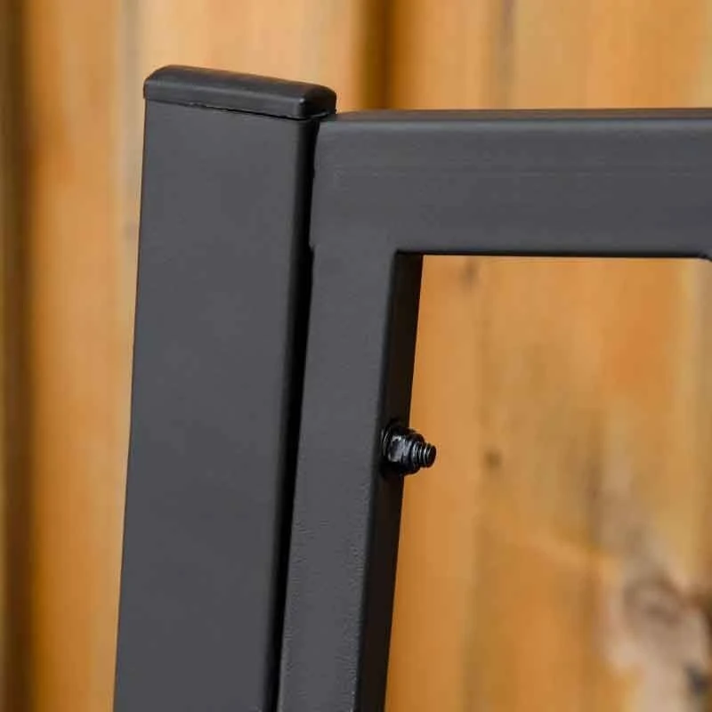 Outsunny 2 Seater Metal Garden Bench - Black - 84B-478 - Image 9