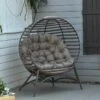 Outsunny Folding Egg Chair With Soft Cushion - Brown - 84B-670V70