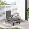 Outsunny Reclining Sun Lounger - Grey - 84B-792CG