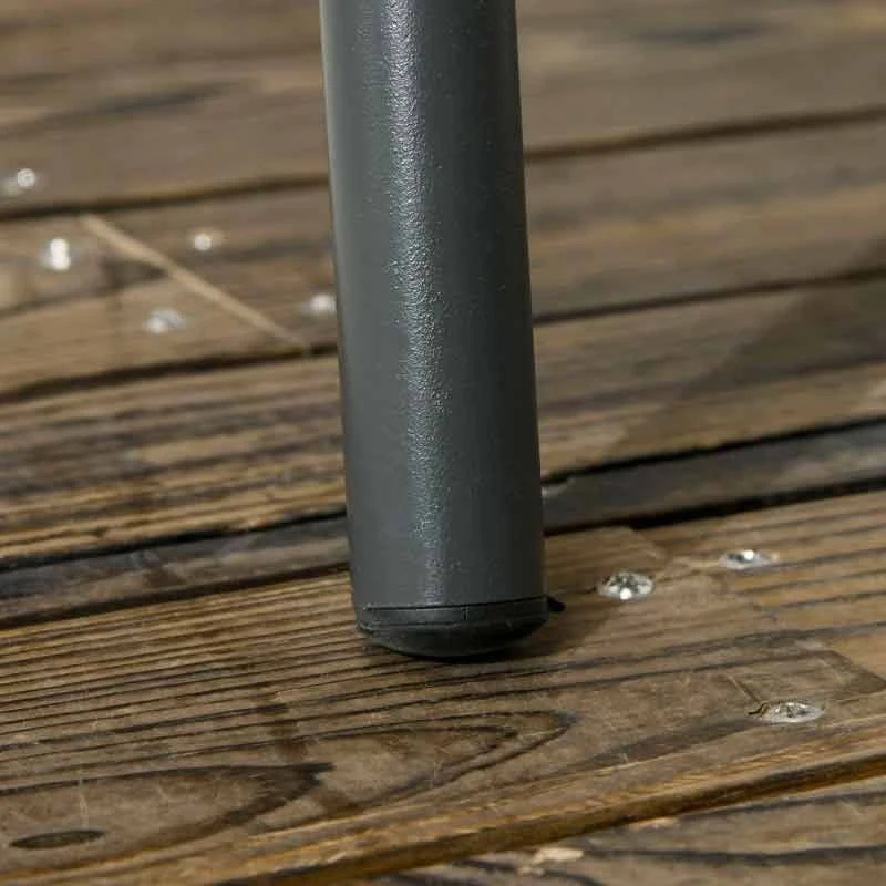 Outsunny Folding Rattan Egg Chair Freestanding - Grey - 84G-057V71GY - Image 4