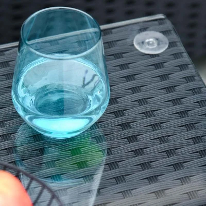 Outsunny 5 Piece Rattan Garden Furniture Set - Cream White/Black - 860-017BK - Image 9