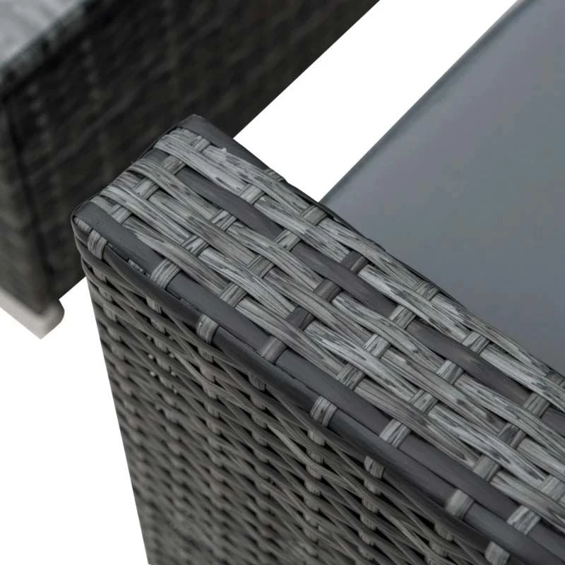 Outsunny 4-Seater Rattan Garden Furniture Set - Grey - 860-024GY - Image 8