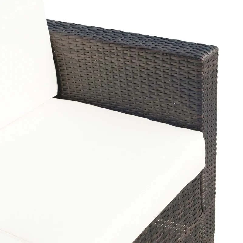 Outsunny Rattan 2 Seater Garden Sofa - Brown/Cream - 860-031BN - Image 9