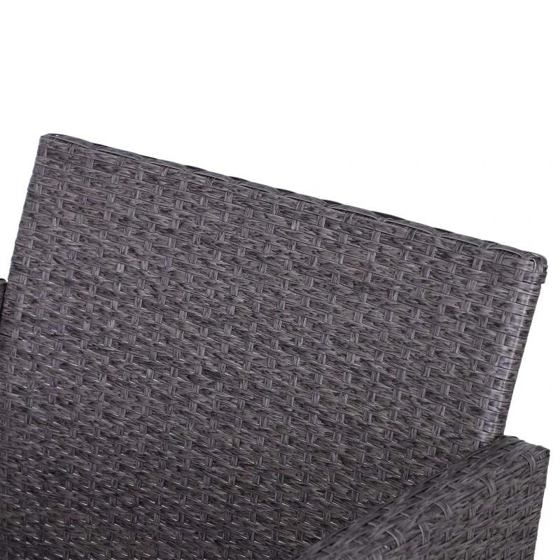 Outsunny 2-Seater Rattan Garden Furniture Set - Grey - 860-066V01CG - Image 8