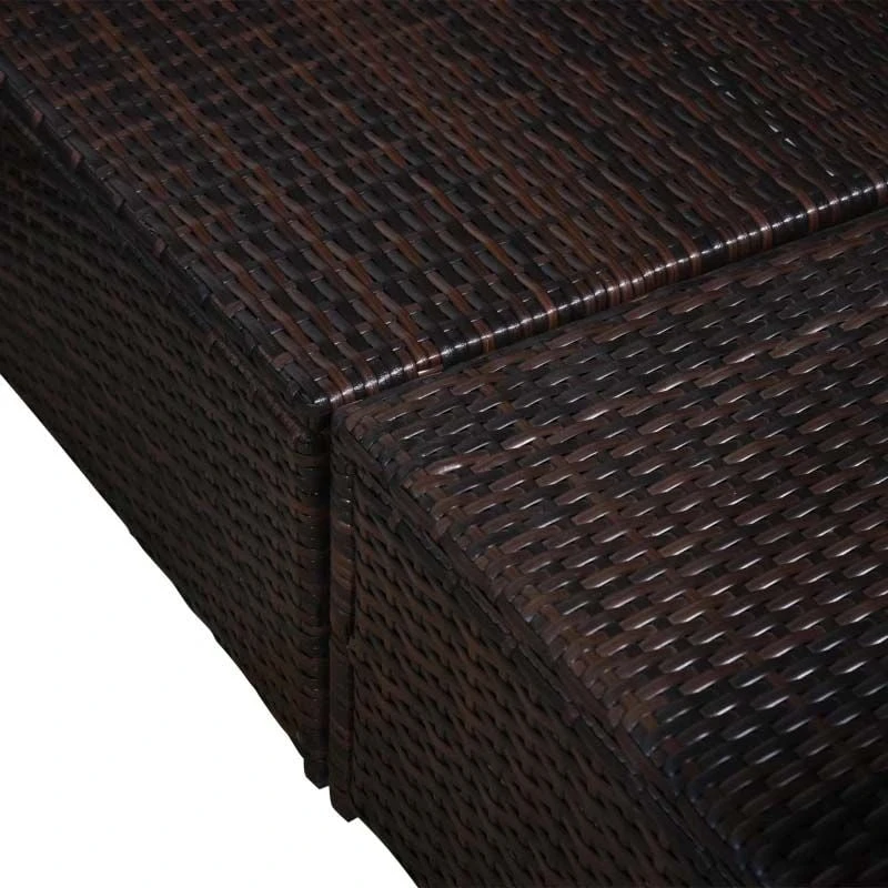 Outsunny 6-Seater Rattan Garden Furniture Set With Cushions - Brown - 860-072V01BN - Image 8