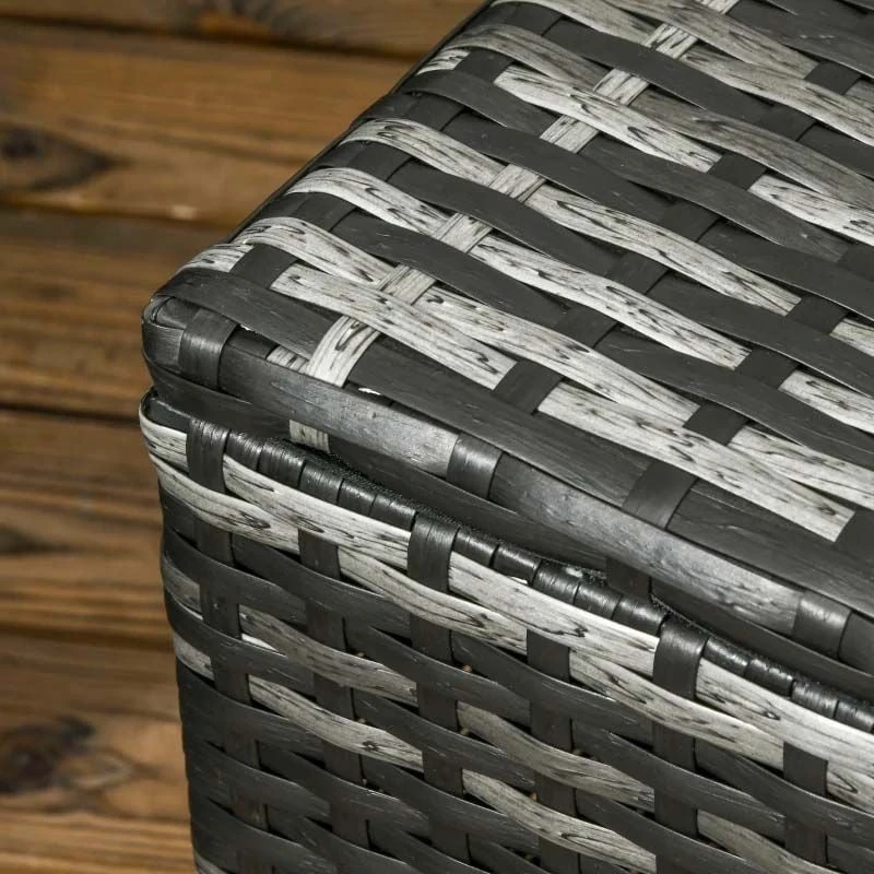 Outsunny 7-Seater Rattan Garden Furniture Set - Grey - 860-120V70GG - Image 7