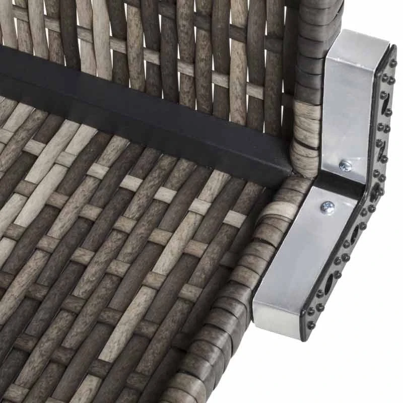 Outsunny Garden Furniture Single Rattan Middle Sofa - Deep Grey - 860-130CG - Image 5