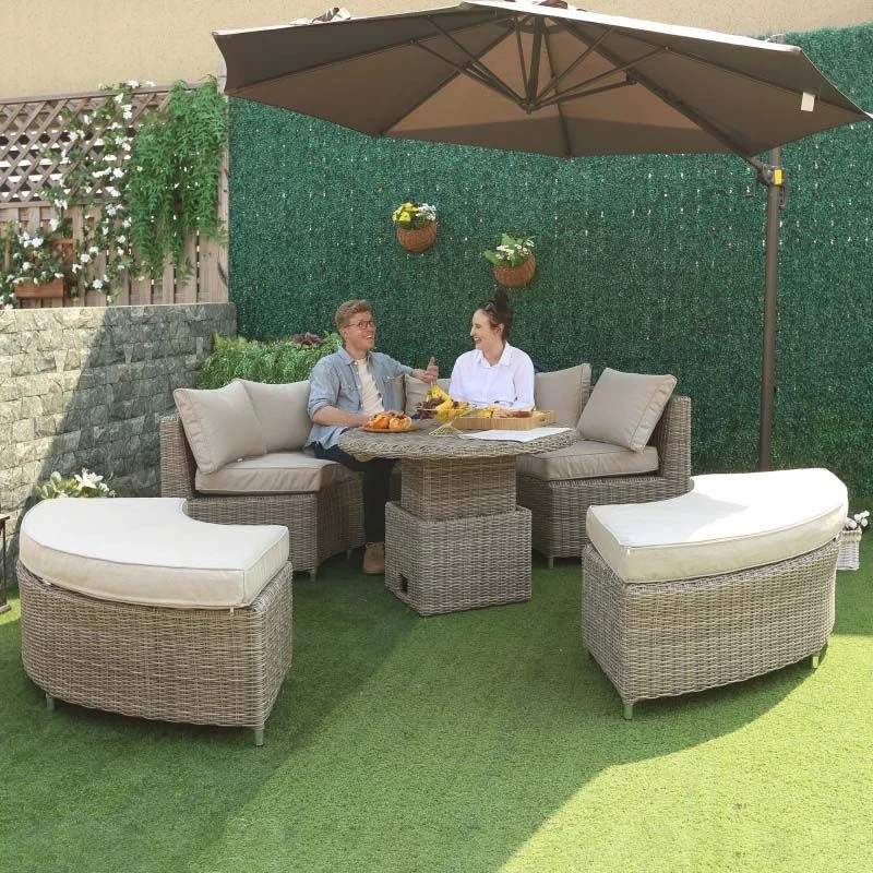 Outsunny 8-Seater Rattan Garden Furniture Set - Grey/Brown - 860-169 - Image 10