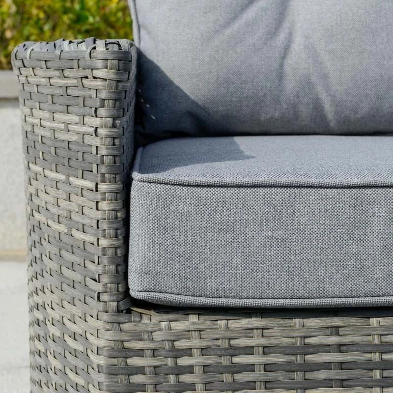 Outsunny 5-Seater Rattan Garden Furniture Set - Grey - 860-183 - Image 7