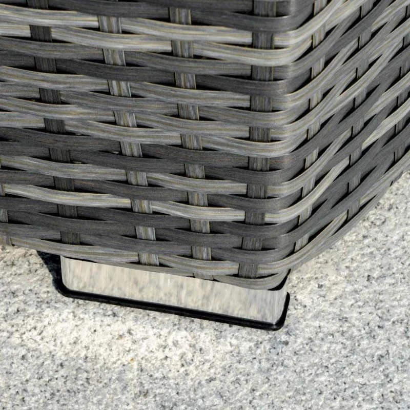 Outsunny 5-Seater Rattan Garden Furniture Set - Grey - 860-183 - Image 9