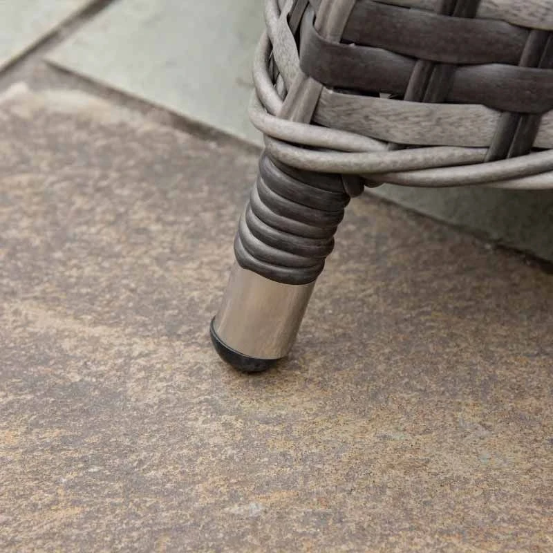 Outsunny 6-Seater Patio Rattan Wicker Dining Table & Armchairs Set - 861-037V70 - Image 10