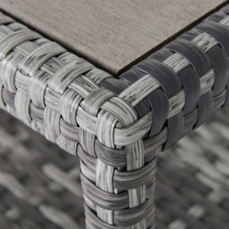 Outsunny 2-Seater Rattan Reclining Sun Lounger Set - Reclining - Grey - 862-032V70 - Image 8