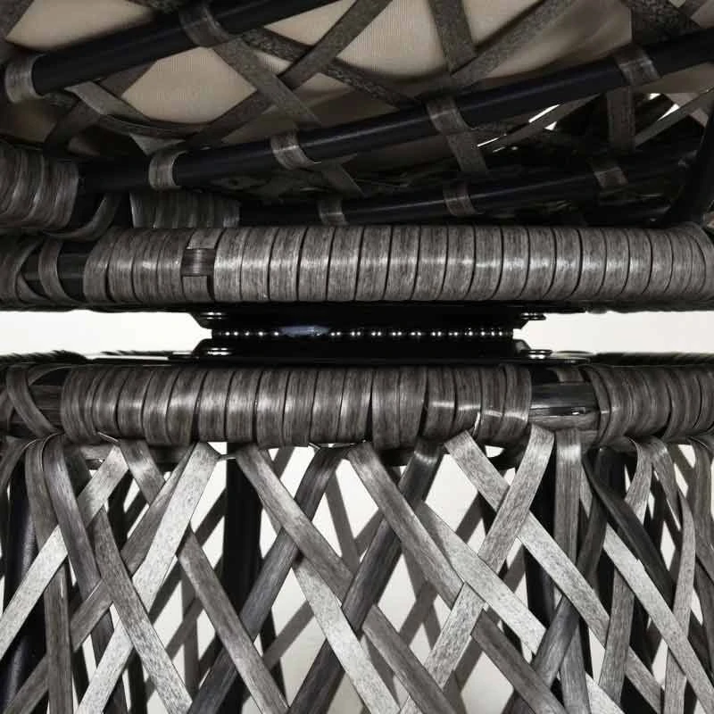 Outsunny 360° Swivel Rattan Chair - Beige And Grey - 867-021V70 - Image 3