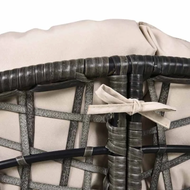 Outsunny 360° Swivel Rattan Chair - Beige And Grey - 867-021V70 - Image 6