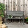 Outsunny 2 Seater Rattan Garden Bench - Grey - 867-022GY