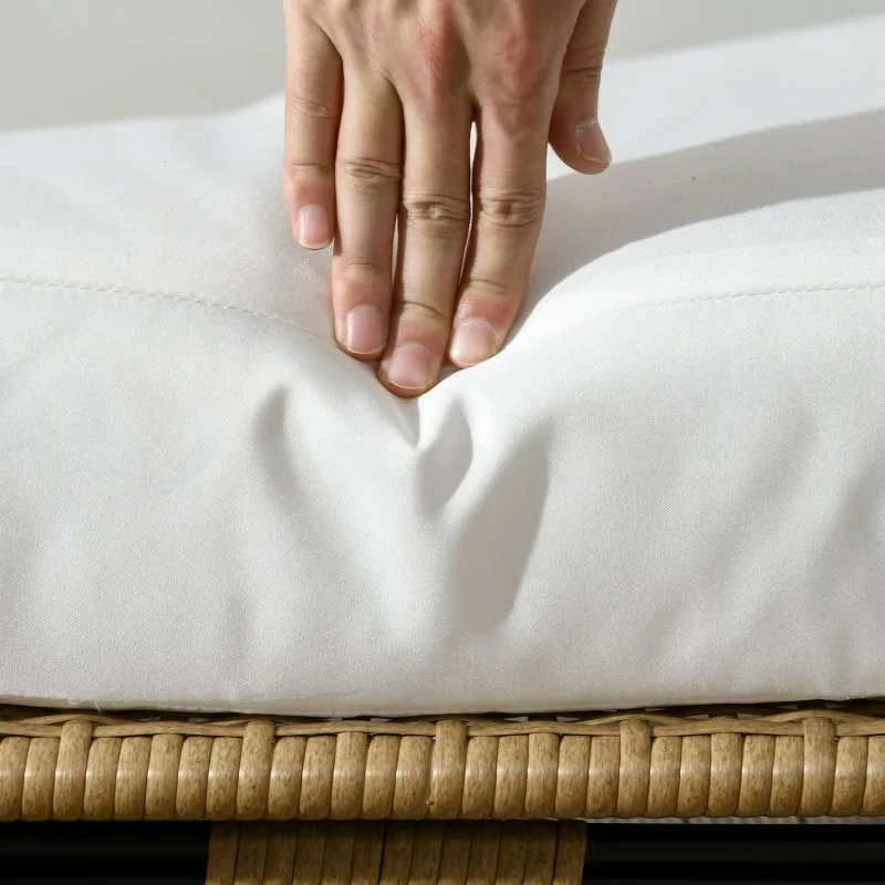 Outsunny PE Round Rattan Egg Chair With Cushions - Khaki - 867-124V00KK - Image 5