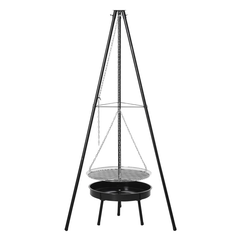 Outsunny Tripod Charcoal BBQ - Black - 01-0566 - Image 3