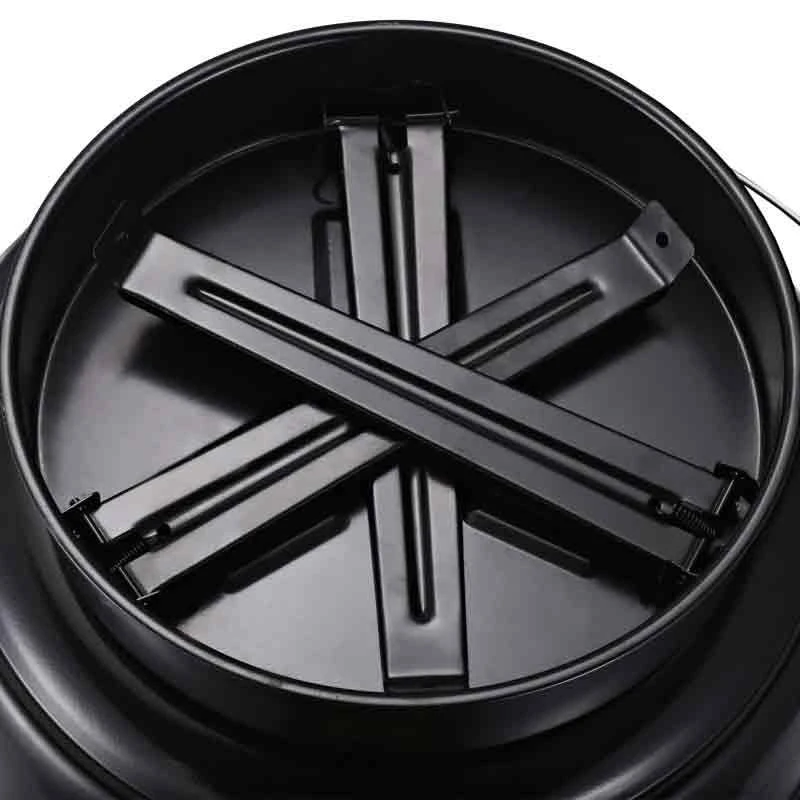 Outsunny Portable Tripod Charcoal BBQ Grill - Black/Red - 846-062RD - Image 5