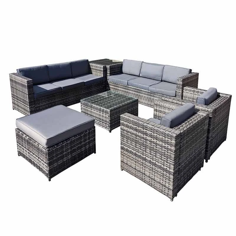 Oseasons® Malta Rattan 9 Seater U-Shape Set - Walnut Grey - 106278 - Image 2