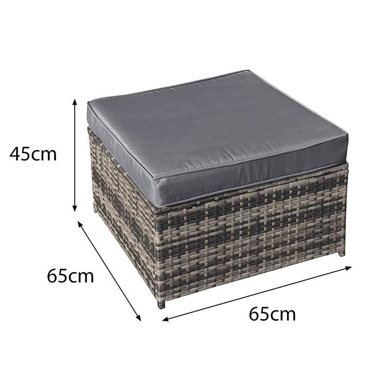 Oseasons® Malta Rattan 9 Seater U-Shape Set - Walnut Grey - 106278 - Image 7