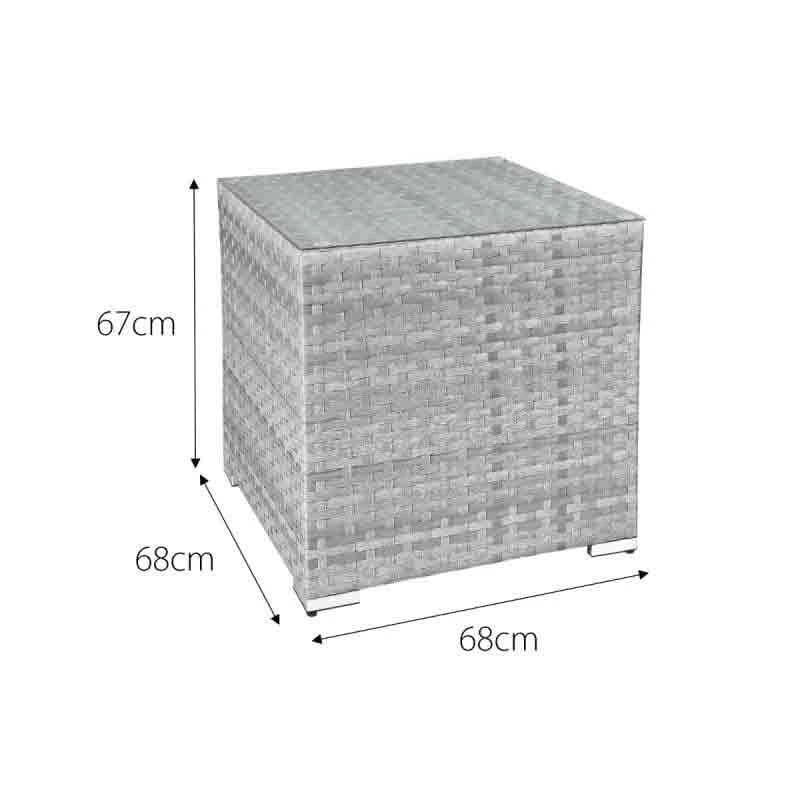 Oseasons® Malta XS Rattan 9 Seat U-Shape Sofa Set - Dove Grey - 106450 - Image 5