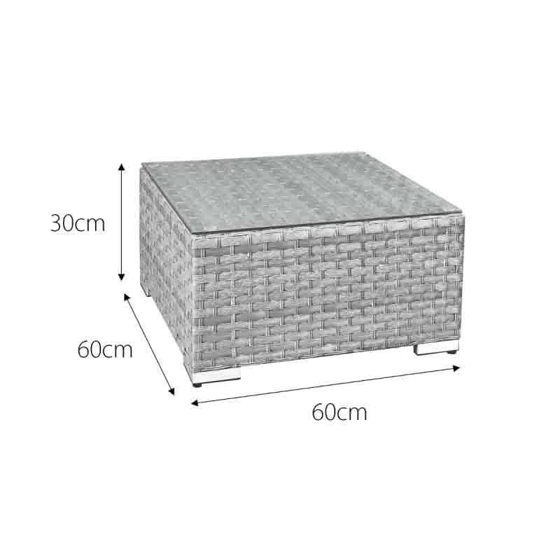 Oseasons® Malta XS Rattan 9 Seat U-Shape Sofa Set - Dove Grey - 106450 - Image 3