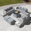 Oseasons® Acorn Deluxe Rattan 10 Seat Firepit Modular Set - Dove Grey - 106901