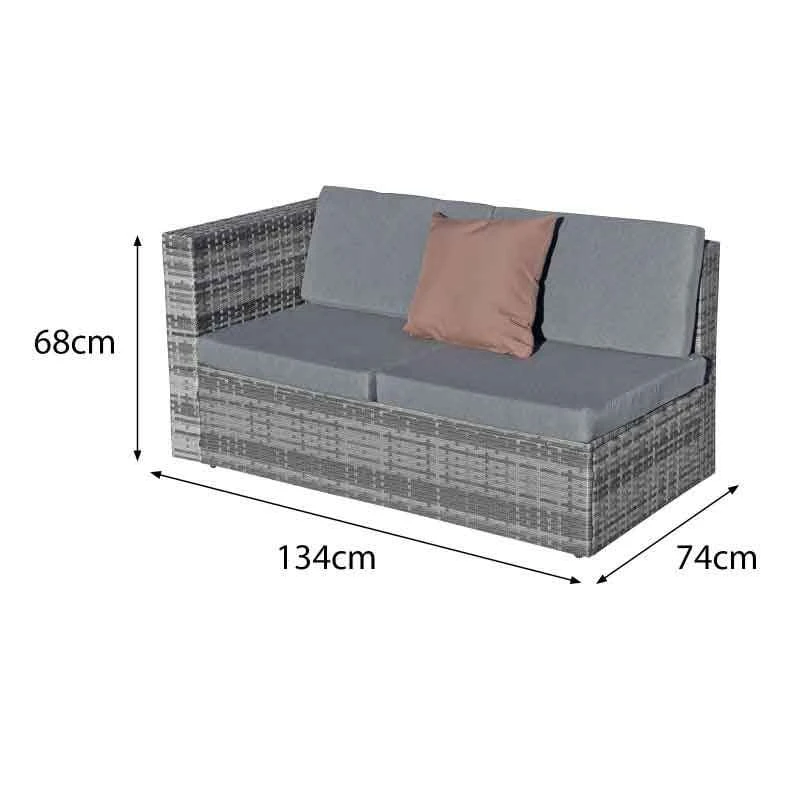 Oseasons® Hampton KD Rattan 5 Seat Corner Sofa Set - Grey - 106986 - Image 6