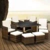 Oseasons® Cube KD Rattan 4-8 Seat Dining Set - Dark Brown - 106987