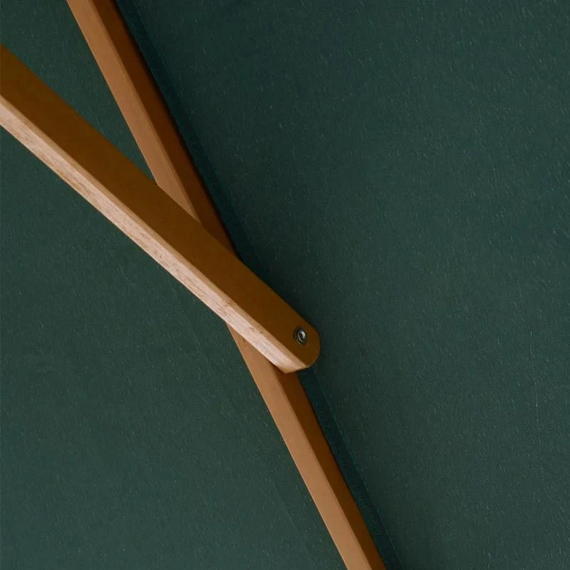 Outsunny 295L X 200W X 255Hcm Wooden Umbrella Parasol - Dark Green - 01-0216 - Image 5