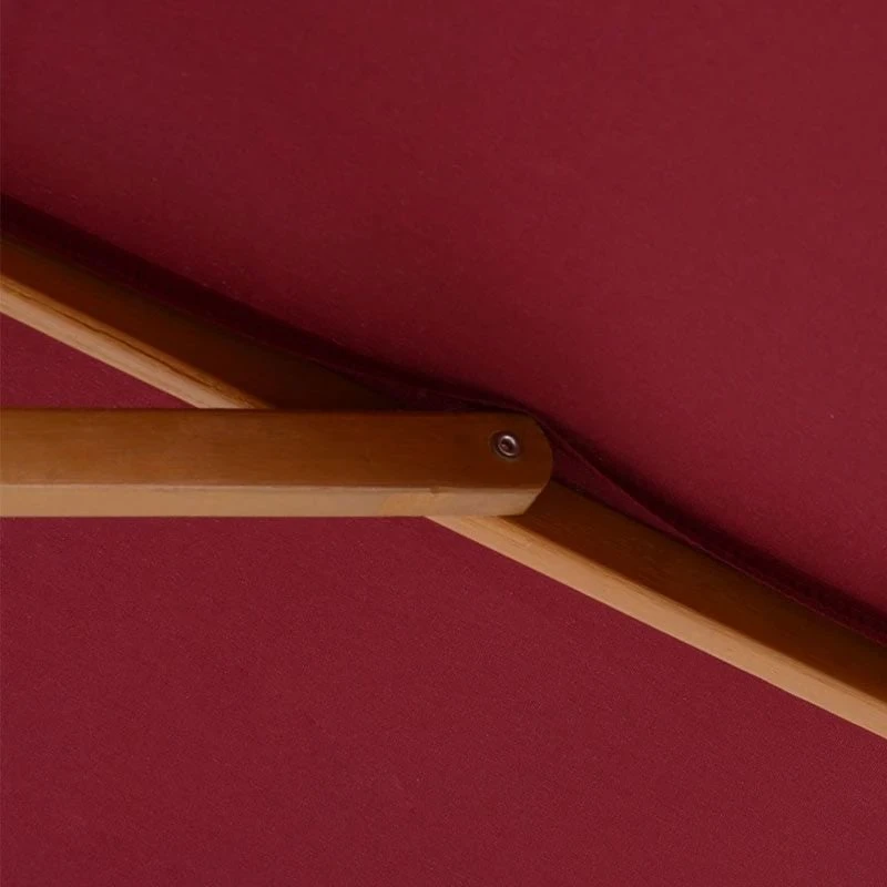 Outsunny 3x2m Wooden Garden Parasol - Wine Red - 01-0581 - Image 6