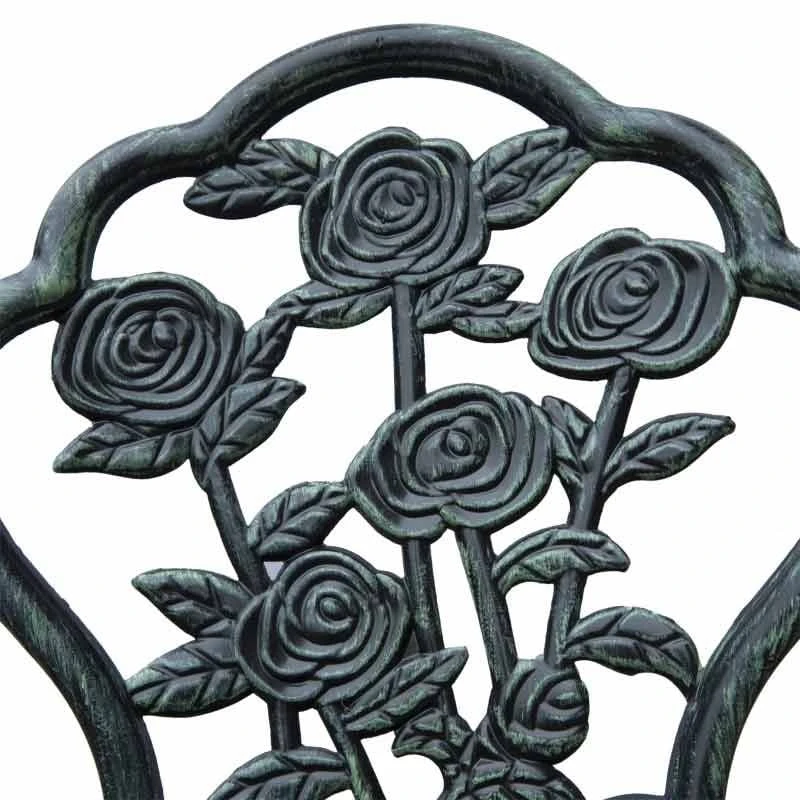 Outsunny 3 Piece Bistro Set With Parasol Hole - Green - 01-0795 - Image 6