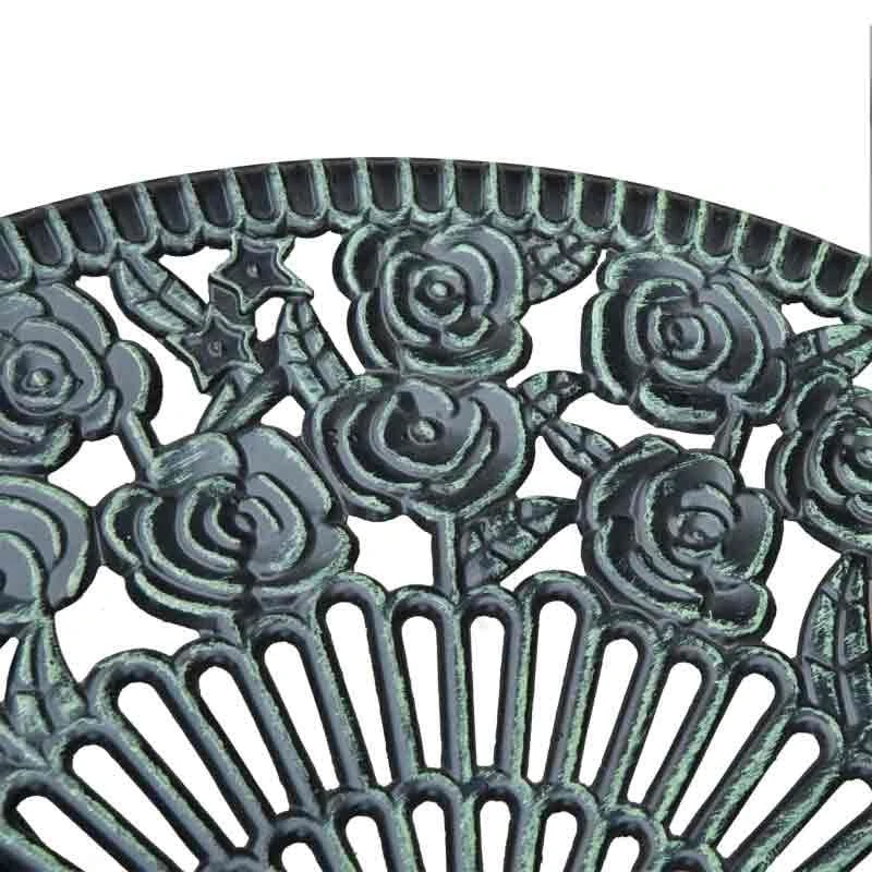 Outsunny 3 Piece Bistro Set With Parasol Hole - Green - 01-0795 - Image 10