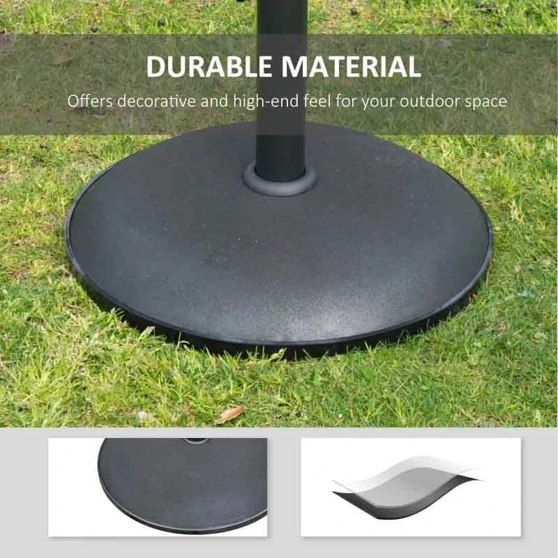 Outsunny 25kg Round Umbrella Base - Black - 840-047 - Image 8