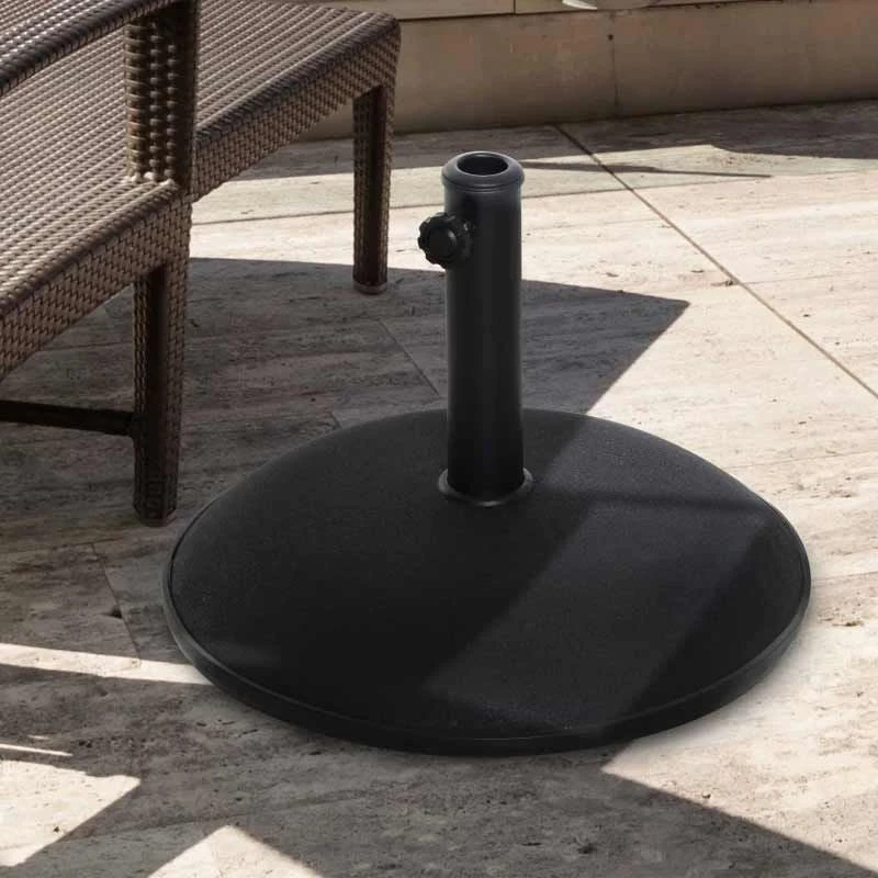Outsunny 25kg Round Umbrella Base - Black - 840-047 - Image 3