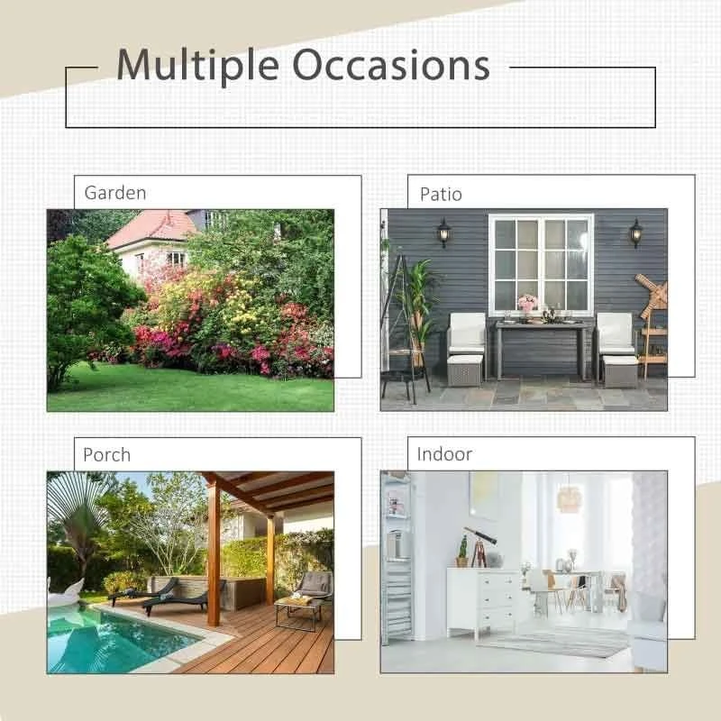 Outsunny 2-Seater Rattan Bistro Set - White - 841-143V01 - Image 7