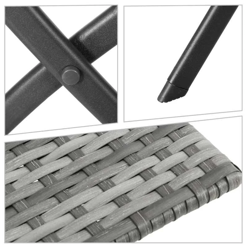 Outsunny 2-Seater Bistro Set - Grey - 841-176GY - Image 7