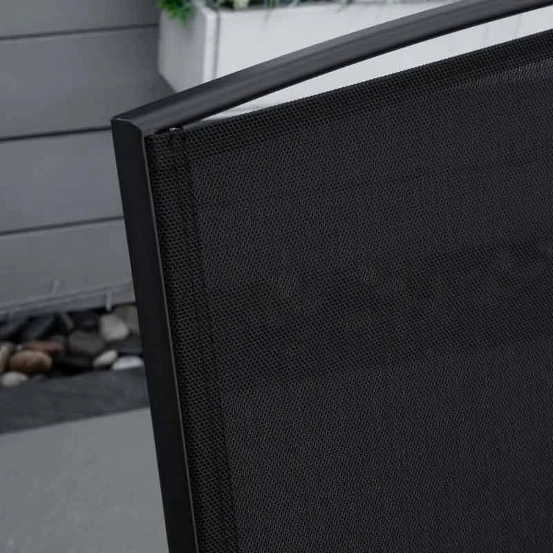 Outsunny Double Garden Rocking Chairs - Black - 84A-084BK - Image 7