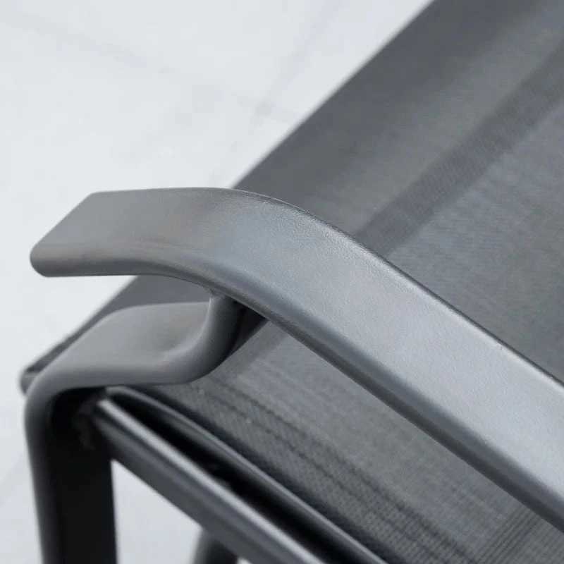 Outsunny Double Garden Rocking Chairs - Black - 84A-084BK - Image 5