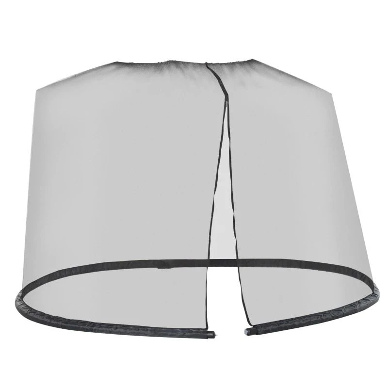Outsunny 2.3m Umbrella/Table Mosquito Net - Black - 84B-063 - Image 2