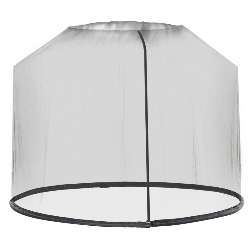 Outsunny 2.3m Umbrella/Table Mosquito Net - Black - 84B-063 - Image 10